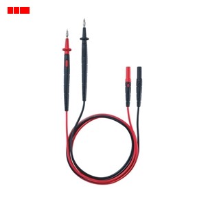 Set of 4 mm standard measuring cables (straight)