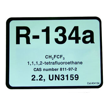 Refrigerant ID Labels (pack 10) 75 x 100mm -