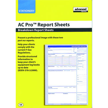Refrigeration Service Report Sheets  Pad 50