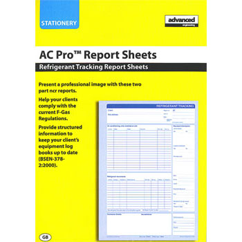 Refrigerant Tracking Report Sheets