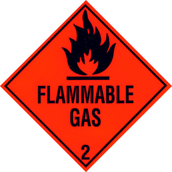 Haz Label Class 2 flamable gas