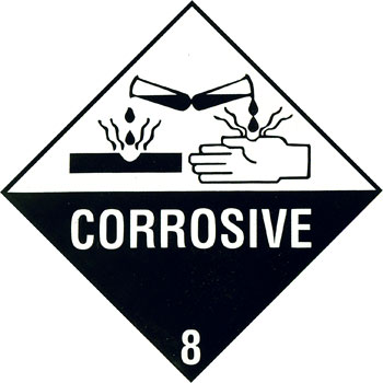 Haz Label Class 8 corrosive