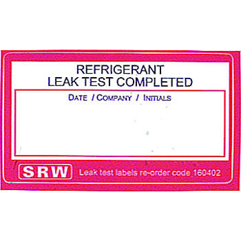 Leak tested labels pack 25
